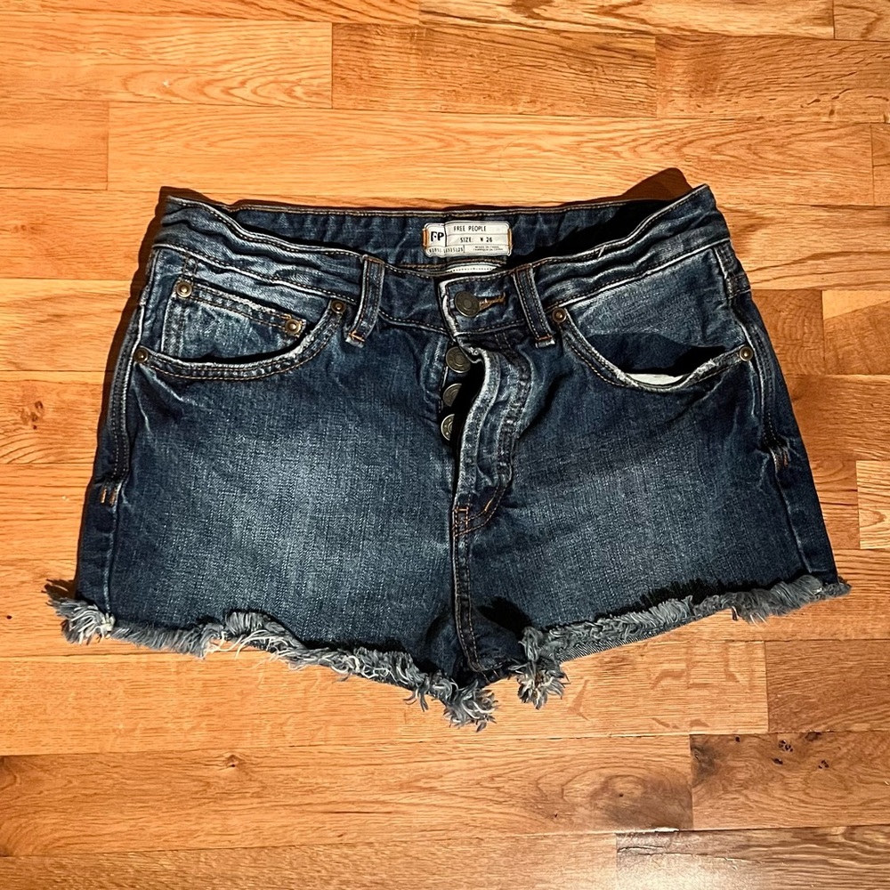 Free People button cutoffs  micro shorts